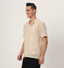 Load image into Gallery viewer, Calista Cream Crochet Shirt