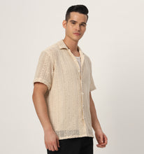 Load image into Gallery viewer, Calista Cream Crochet Shirt