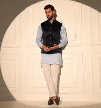 Load image into Gallery viewer, Maurya Velvet Kurta Jacket Set with Pyjama (Set of 3)