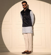 Load image into Gallery viewer, Maurya Velvet Kurta Jacket Set with Pyjama (Set of 3)