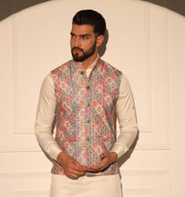 Load image into Gallery viewer, Sultan Embroidered Sequin Nehru Jacket