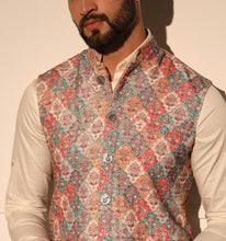 Load image into Gallery viewer, Sultan Kurta Jacket Set with Pyjama (Set of 3)