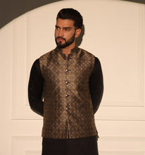 Load image into Gallery viewer, Ashoka Jacquard Nehru Jacket