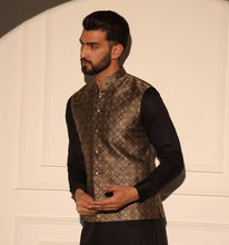 Load image into Gallery viewer, Ashoka Jacquard Nehru Jacket