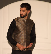 Load image into Gallery viewer, Ashoka Jacquard Nehru Jacket