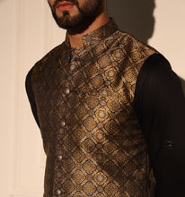 Load image into Gallery viewer, Ashoka Kurta Jacket Set with Pyjama (Set of 3)