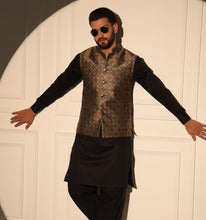 Load image into Gallery viewer, Ashoka Jacquard Nehru Jacket