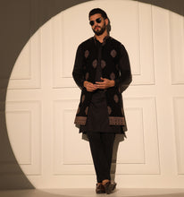 Load image into Gallery viewer, Prithviraj Kurta Jacket Set with Pyjama (Set of 3)