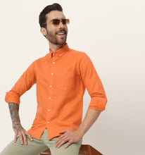 Load image into Gallery viewer, Tangerine Linen Shirt