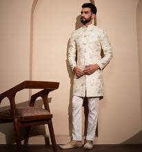 Load image into Gallery viewer, Tanhaji Embroidered Indo-Western Set (Set of 2)