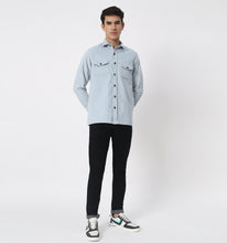 Load image into Gallery viewer, Ice Blue Corduroy Overshirt