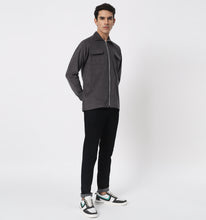 Load image into Gallery viewer, Grey Corduroy Zippered Overshirt