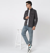Load image into Gallery viewer, Charcoal Corduroy Overshirt