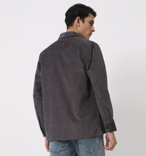 Load image into Gallery viewer, Charcoal Corduroy Overshirt