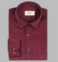 Load image into Gallery viewer, Burgundy Corduroy Shirt