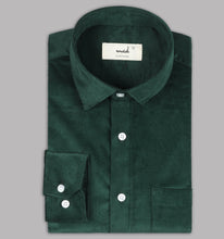 Load image into Gallery viewer, Bottle Green Corduroy Shirt