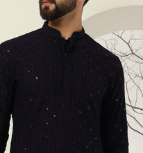 Load image into Gallery viewer, Aabid Embroidered Sequin Kurta