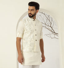 Load image into Gallery viewer, Samrat Kurta Jacket Set with Pyjama (Set of 3)