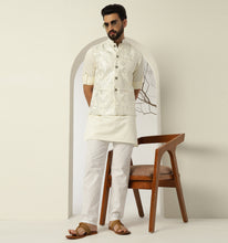 Load image into Gallery viewer, Samrat Kurta Jacket Set with Pyjama (Set of 3)