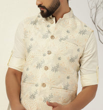 Load image into Gallery viewer, Chanakya Kurta Jacket Set with Pyjama (Set of 3)