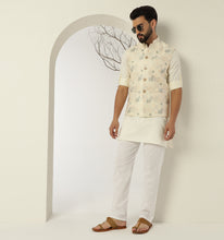 Load image into Gallery viewer, Chanakya Kurta Jacket Set with Pyjama (Set of 3)
