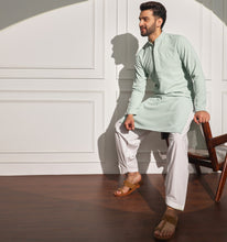 Load image into Gallery viewer, Pista Embroidered Sequin Kurta