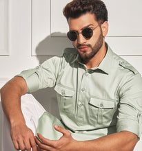 Load image into Gallery viewer, Pista Green Pathani Kurta