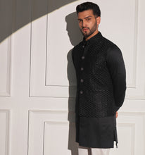Load image into Gallery viewer, Porus Kurta Jacket Set with Pyjama (Set of 3)