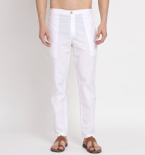 Load image into Gallery viewer, White Cotton Straight Pants