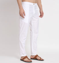 Load image into Gallery viewer, White Cotton Straight Pants