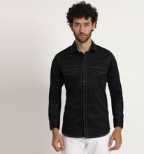 Load image into Gallery viewer, Gotham Contrast Stitch Detail Shirt