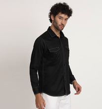 Load image into Gallery viewer, Gotham Contrast Stitch Detail Shirt