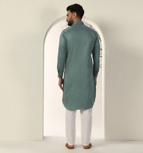 Load image into Gallery viewer, Sea Green Pathani Kurta