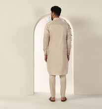 Load image into Gallery viewer, Beige Pathani Kurta Set (Set of 2)