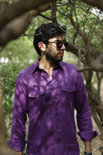 Load image into Gallery viewer, Purple Linen Shirt