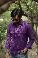 Load image into Gallery viewer, Purple Linen Shirt
