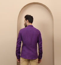 Load image into Gallery viewer, Purple Linen Shirt