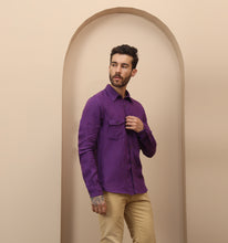Load image into Gallery viewer, Purple Linen Shirt