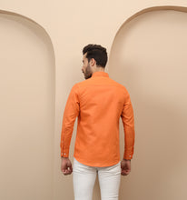 Load image into Gallery viewer, Orange Linen Shirt