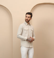 Load image into Gallery viewer, Beige Linen Shirt