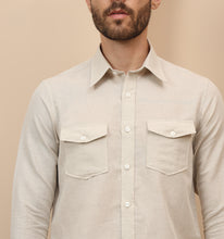 Load image into Gallery viewer, Beige Linen Shirt