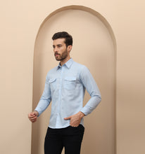Load image into Gallery viewer, Sky Blue Linen Shirt