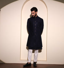 Load image into Gallery viewer, Pataudi Velvet Embroidered Indo-Western Jacket