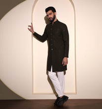 Load image into Gallery viewer, Chandragupta Embroidered Sequin Indo-Western Jacket