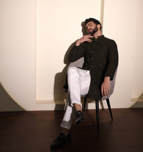 Load image into Gallery viewer, Chandragupta Embroidered Sequin Indo-Western Set (Set of 2)