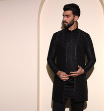 Load image into Gallery viewer, Shershah Embroidered Sequin Indo-Western Jacket