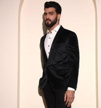 Load image into Gallery viewer, Black Velvet Blazer