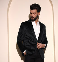 Load image into Gallery viewer, Black Velvet Blazer