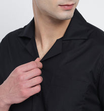 Load image into Gallery viewer, Black Cuban Style Shirt