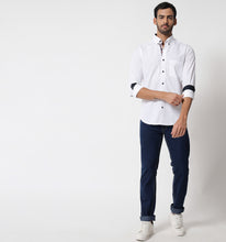 Load image into Gallery viewer, White Shirt with Contrast Piping Detail